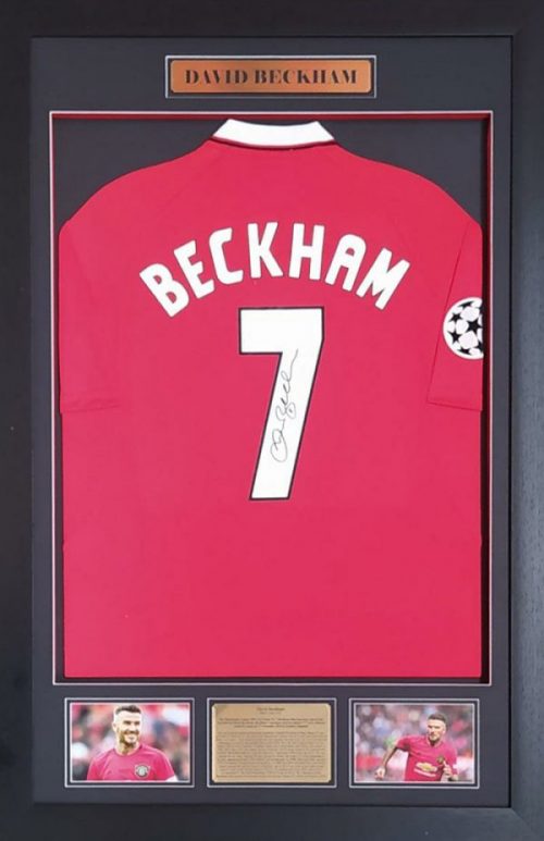 david beckham signed shirt